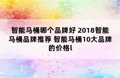 智能马桶哪个品牌好 2018智能马桶品牌推荐 智能马桶10大品牌的价格l